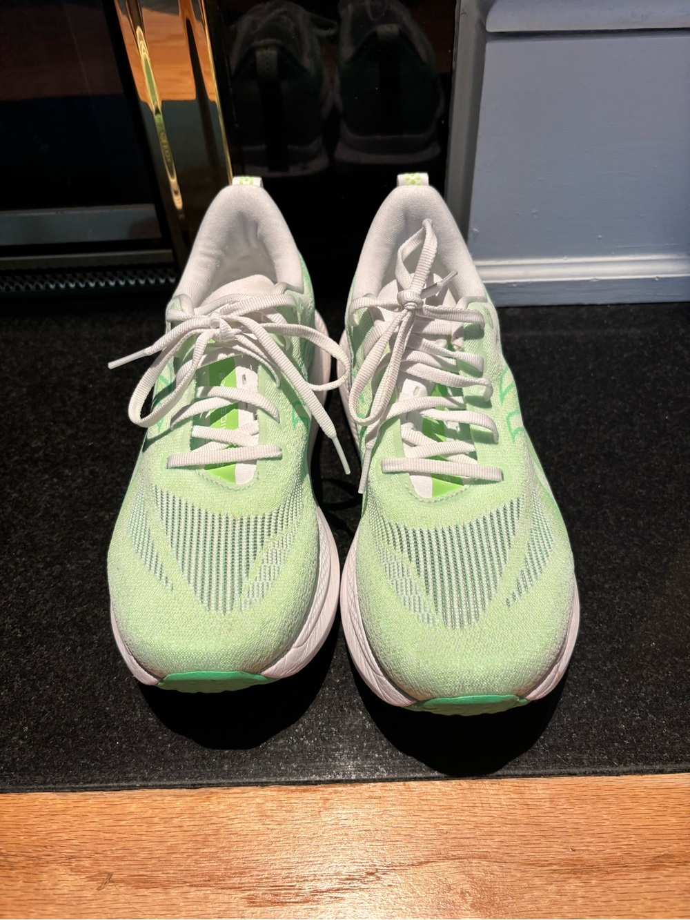 Asics Women's Light Green and White Running Shoes